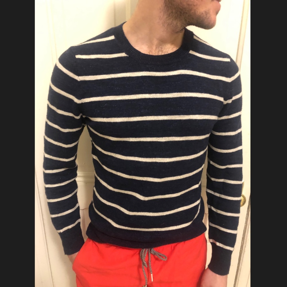 J Crew Slub Striped Sweater